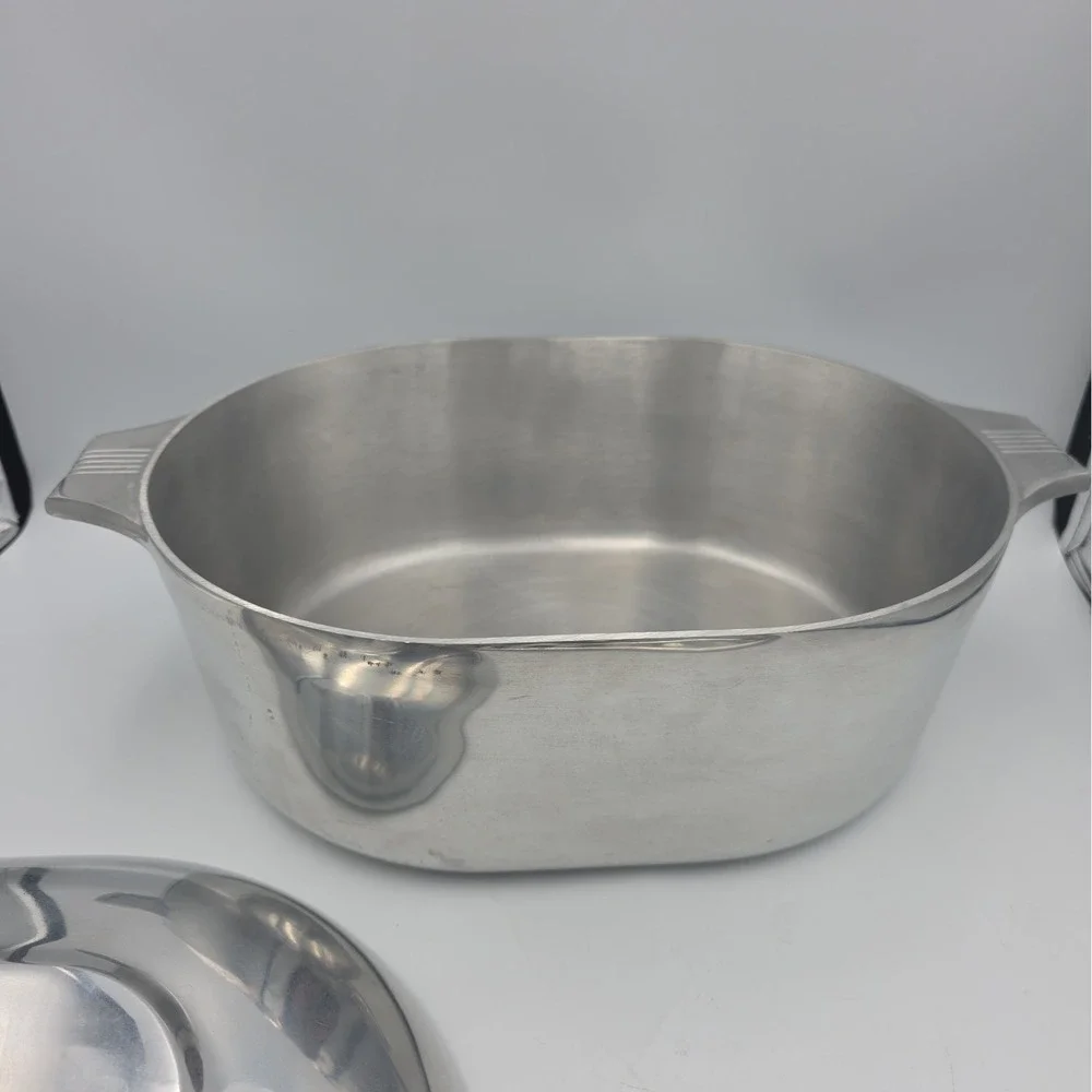 VTG Wagner Ware Magnalite Sidney-O 8 Qt Oval Roaster 4265-P, with Trivet Clean!